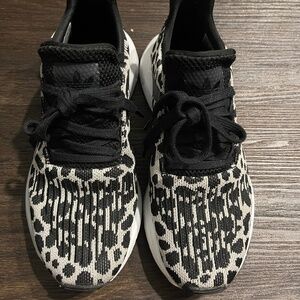 adidas Black and White Athletic Shoes